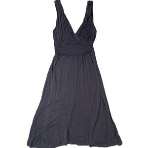 Ella Moss Sleeveless V Front and Back  Dark Grey Dress Size M
